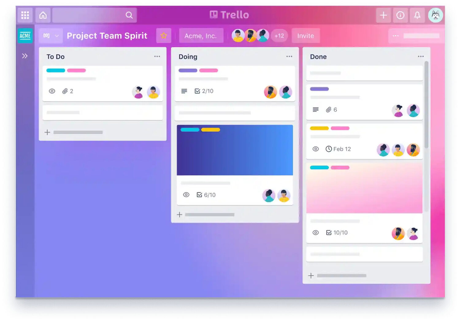 Trello project management software