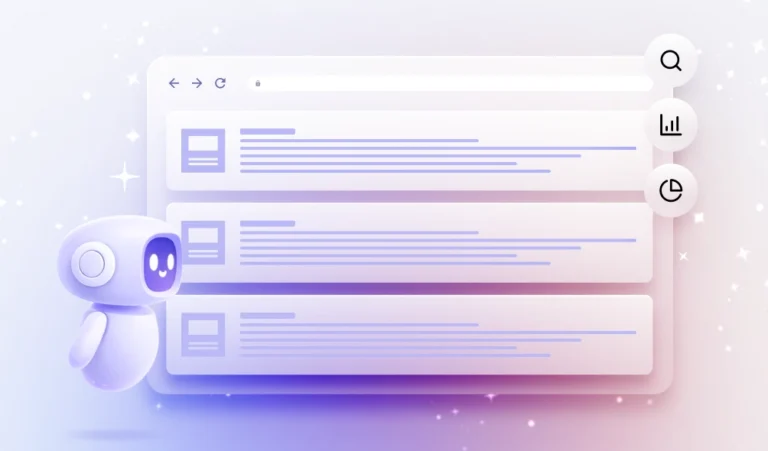AI-powered research interface with search and analytics tools for delivering structured results